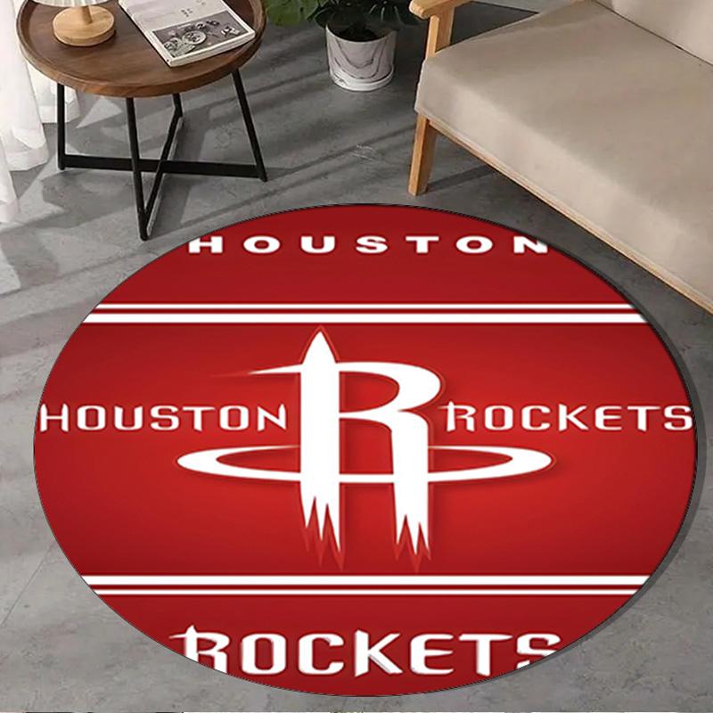 Rockets Team Art Round Rug for Livingroom,Bedroom, Palyroom, Chair Rug, Area Rug, Circle Carpet, Large Size Fan Christmas Gift