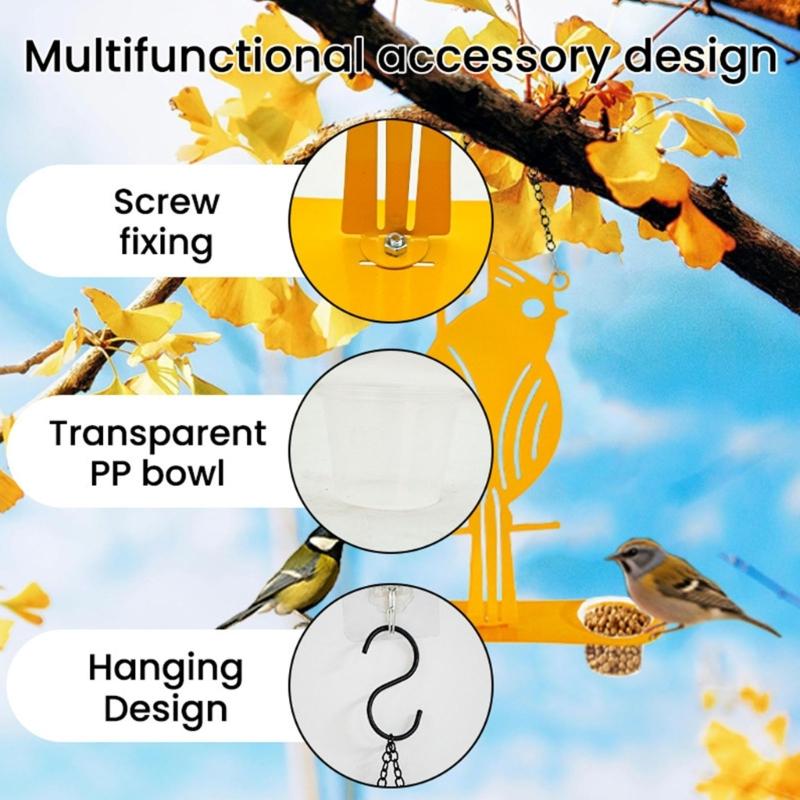 Outdoor Bird Feeder Cup with Perch Spacious Design for Multiple Bird Species Attraction