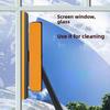 Domácí úklid bez demontáže, Stírání výškových budov, Oboustranný kartáč na sklo s dlouhou rukojetí