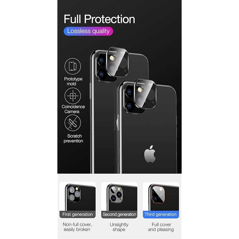 

Careflection Premium Hybrid Metal And Glass Camera Protector Guard For Apple Iphone 12 Black 0 срібний