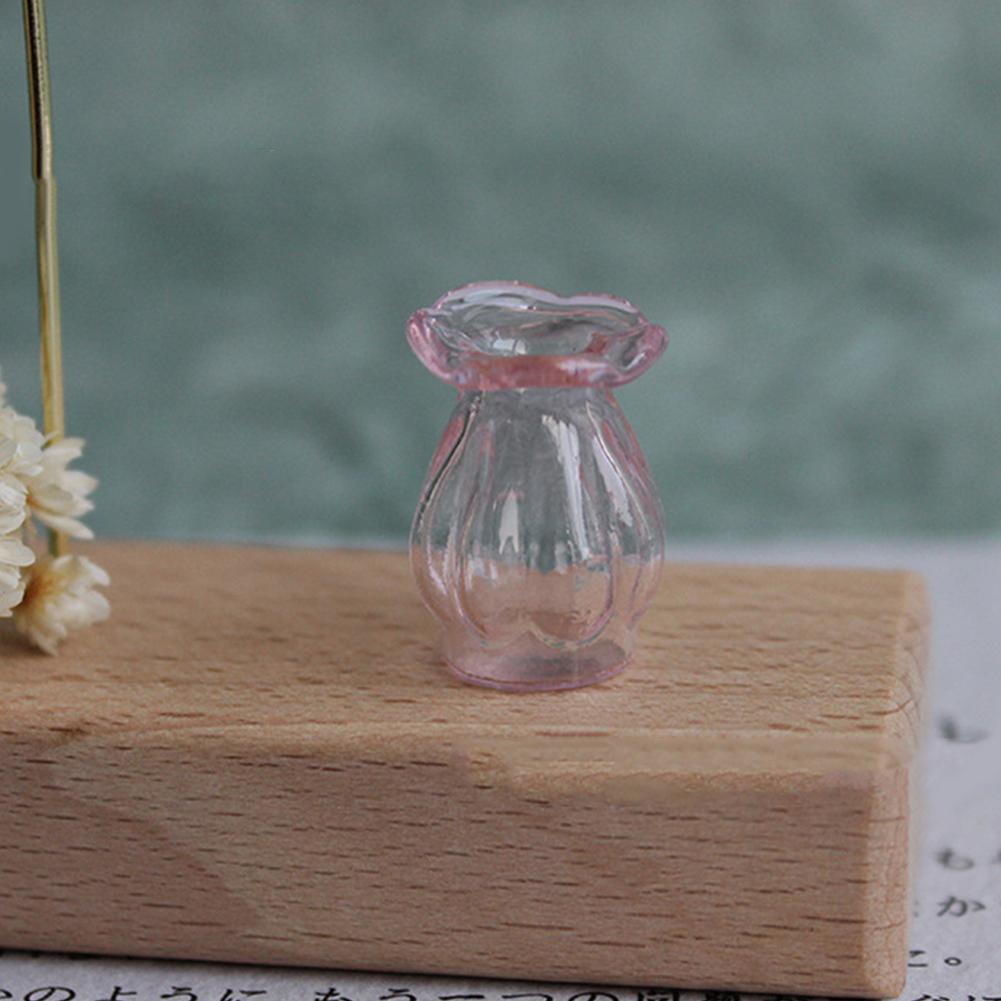 Cute Dry Flower Glass Vase Ornaments Miniature Vase Mini Vase Furniture Doll Flower D E8Z2