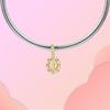 Copper Angelic Cross Virgin Mary Gold Pendant Religious Series Fit Charm Bracelet For Women Fine Jewelry Making