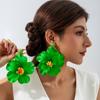 Sweet Fabric Flower Earrings Colorful Beach Drop Earrings Beautiful Floral Pendant Earrings Women