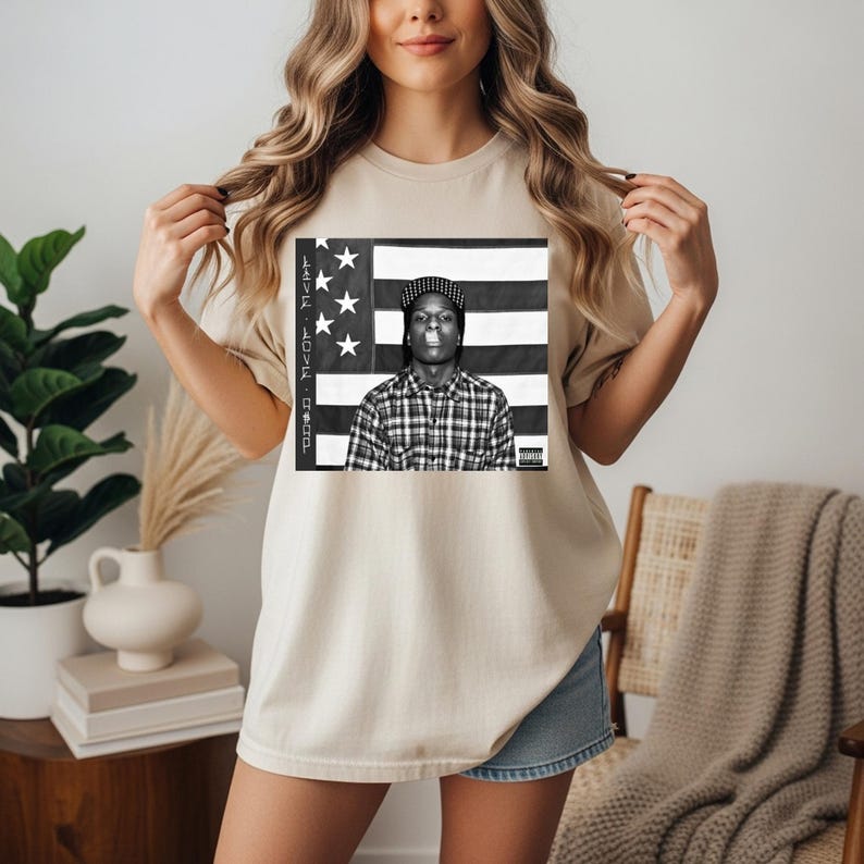 2026 Summer Fashion Trendy Tee ASAP Rocky Album Artwork T-shirt, Graphic Hip Hop Tour Tee, Vintage Rap Artist Shirt, Unisex  Music Lover Gift