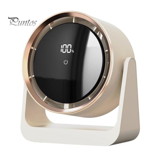 

Электрический мини-вентилятор для рабочего стола со светодиодным цифровым дисплеем, 5 скоростей, регулируемый, тихий, для дома, офиса, путешествий, с зарядкой от USB, портативный, персональный, летний охлаждающий вентилятор бежевый