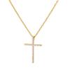 European & American Light Luxury Women's Retro Zircon Cross Pendant Necklace