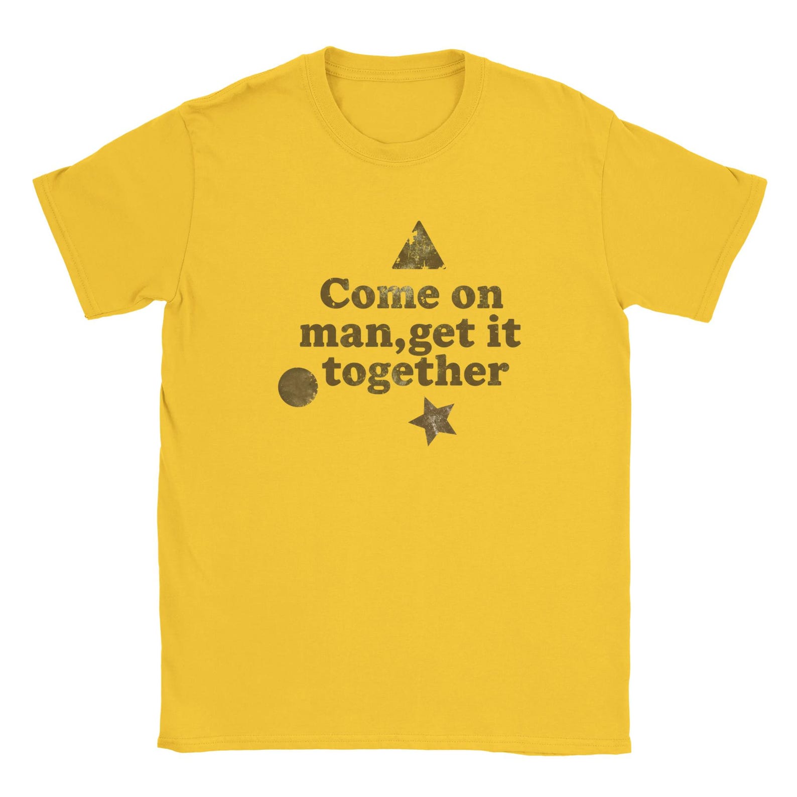 Come on Man Get It Together T-Shirt, Shrinking, Yellow Tee, Mother The Sinful Tee 3XL