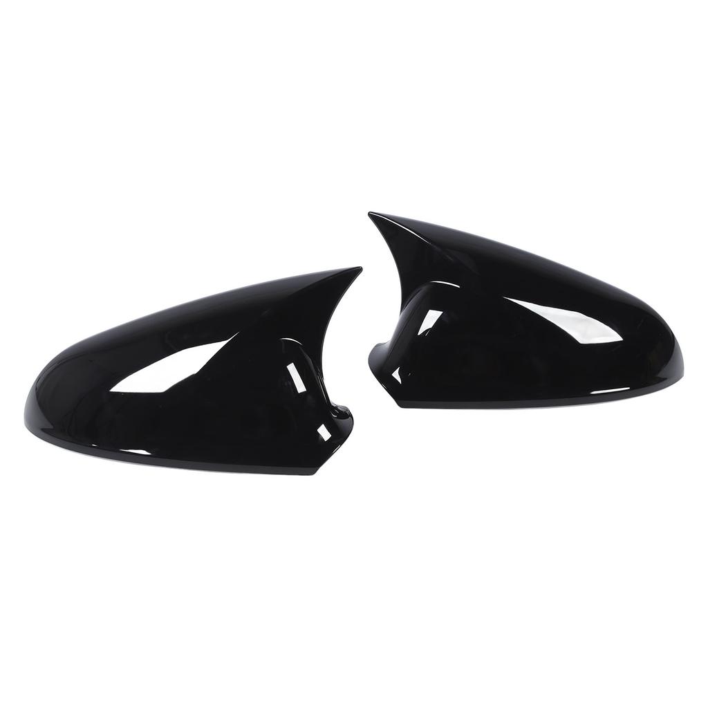 Pair of Glossy Black Rearview Mirror Cover Cap Enhance Vehicle Appearance Replacement for Vauxhall