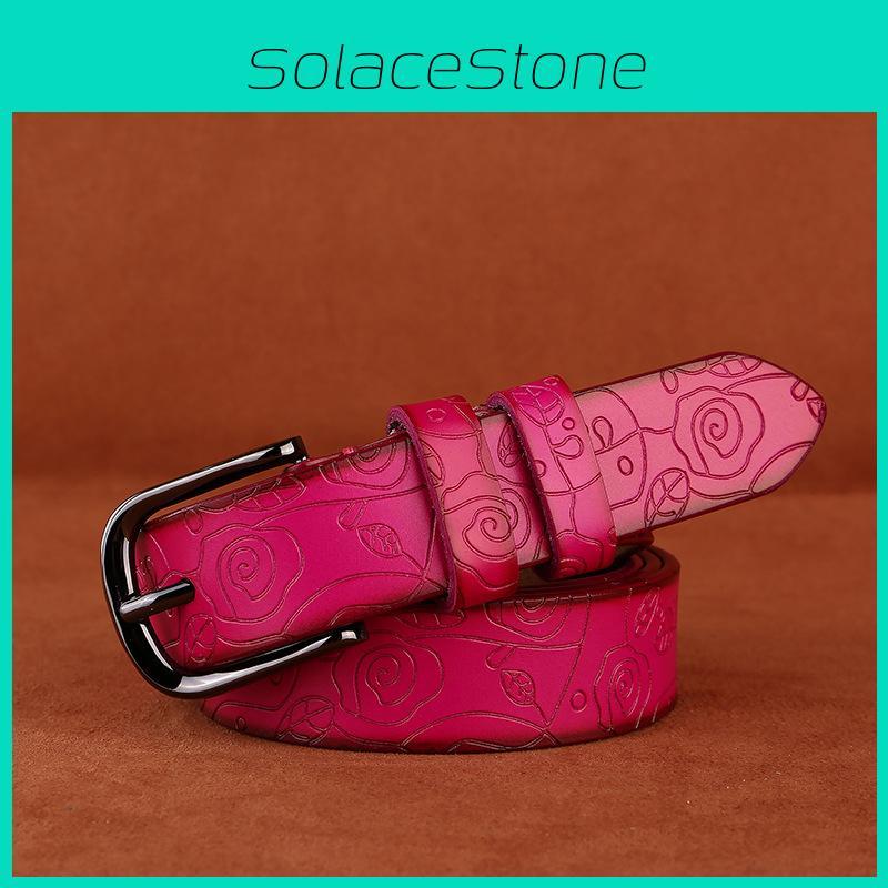 Casual Leather Girl Belt Simple Pattern Alloy Closure Daily Fashion Decoration