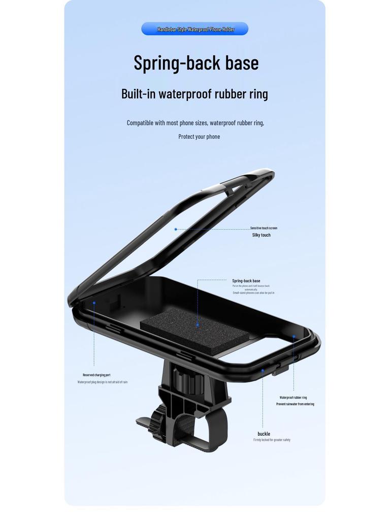 Waterproof & Drop-proof Rotating Phone Holder for Electric Vehicles, Motorcycles, & Bicycles