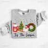 Tis The Season Cute Crewneck Merry Christmas Holiday Winter Hoodie Womens Sweatshirt Xmas Gift Autumn and Winter Pullover