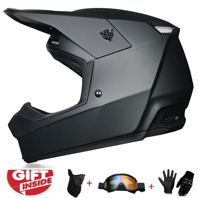 Motorcycle Helmet Children Off Road Helmet Bike Downhill Am Dh Cross Helmet Capacete Motocross Casco Three piece gift set Motor