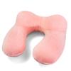 U-shaped Inflatable Travel Pillow Set: Includes Neck Support, Eye Mask, and Earplugs.