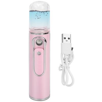 Vaporisateur de brume pour le visage nano rechargeable par USB, hydratant et humidificateur pour le visage, rose