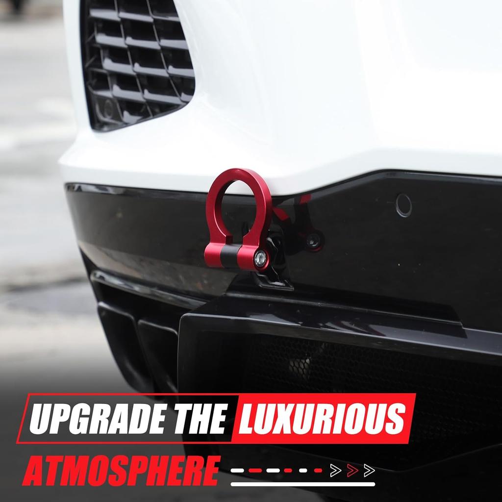 Daeiclru Rear Tow Towing Hook Compatible with Chevrolet Corvette C8 2020-2025, Rear Bumper Trailer Ring Tail Towing Tow Hook Trailer Hitch