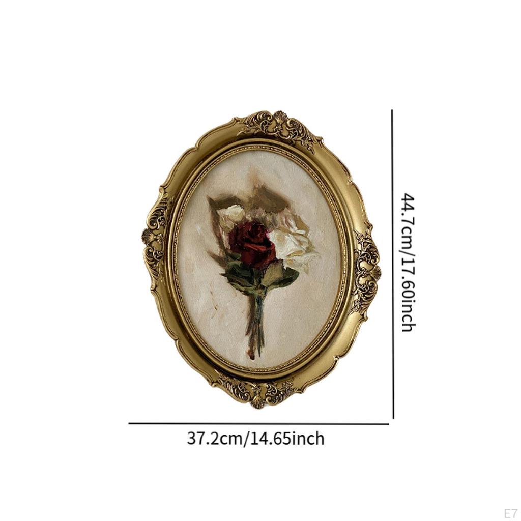 Antique Baroque Photo Frame, Modern Resin Picture Display Frame for Gallery Hallway Holiday