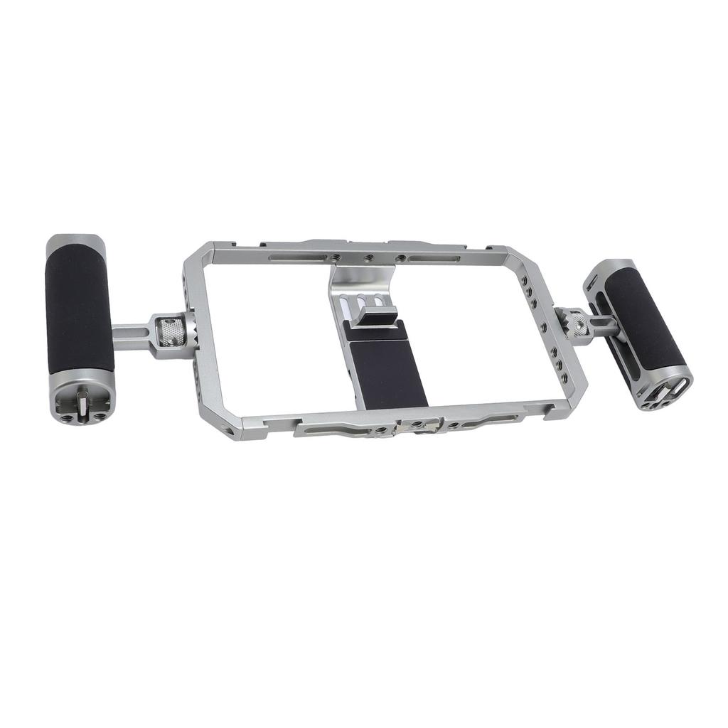 Smartphone Video Rig Kit Aluminum Alloy Anti Shake Silicone Handles Handheld Phone Cage with 14in