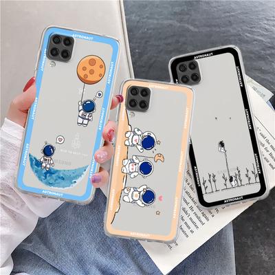 Astronaut Cute Clear Case For Samsung Galaxy A52 A12 A51 A32 A21s A71 A32 A22 50 A70 A31 A72 5G Phone Cover