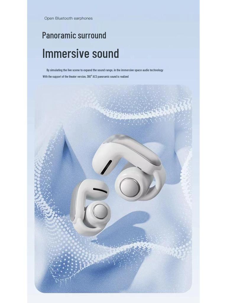 CBC Bluetooth Earphones: Clip-on, Bone Conduction, Noise-Cancelling, Long Battery, Comfortable & Wireless