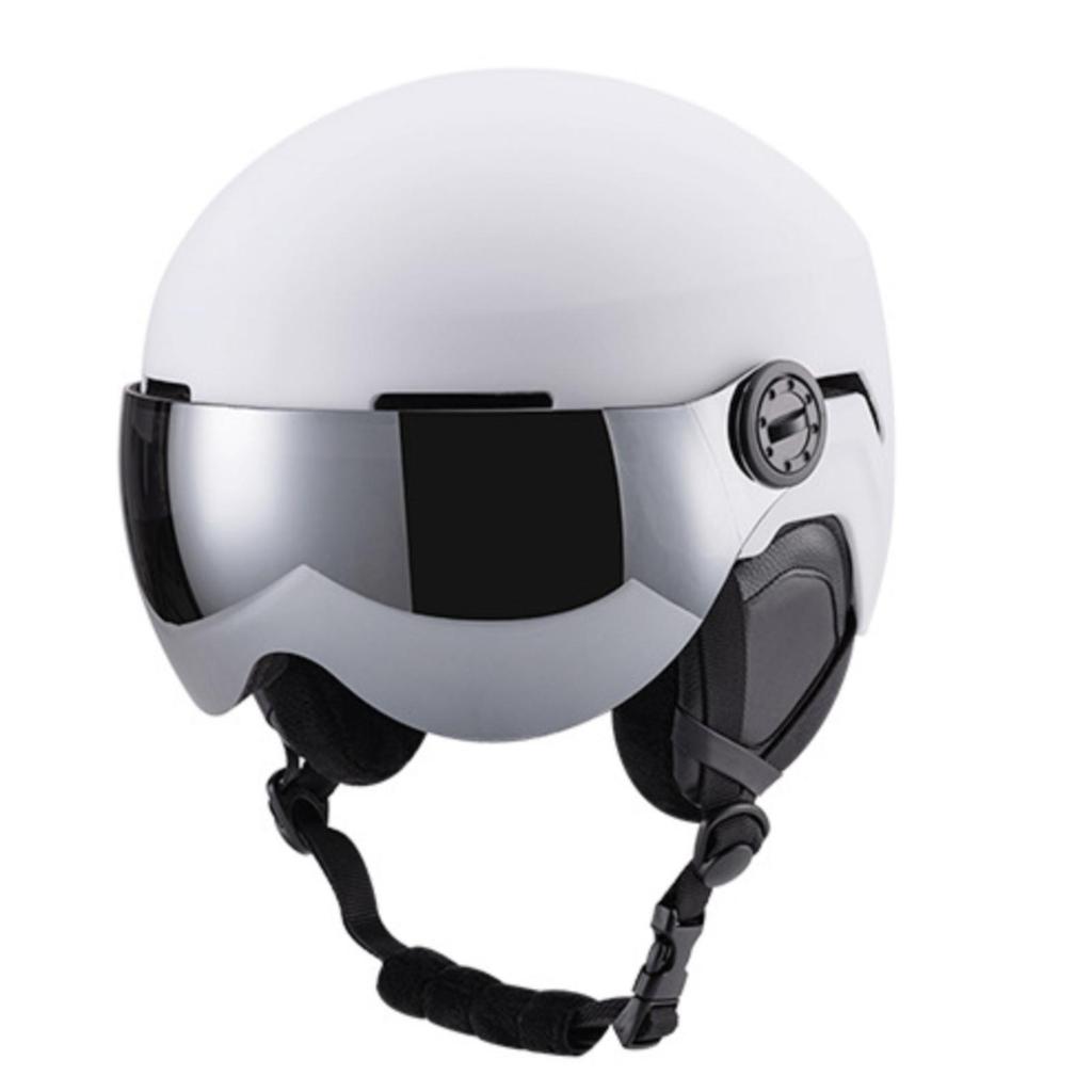 OnePiece Ski Helmet with Builtin Reflective Visor ImpactResistant PC Shell Expanded