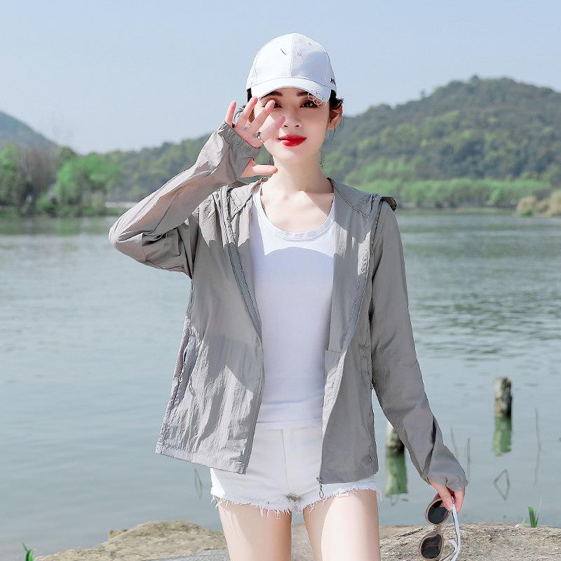 Ice Silk Summer 2025 Women's Sun Protection Breathable Cycling Cardigan Jacket