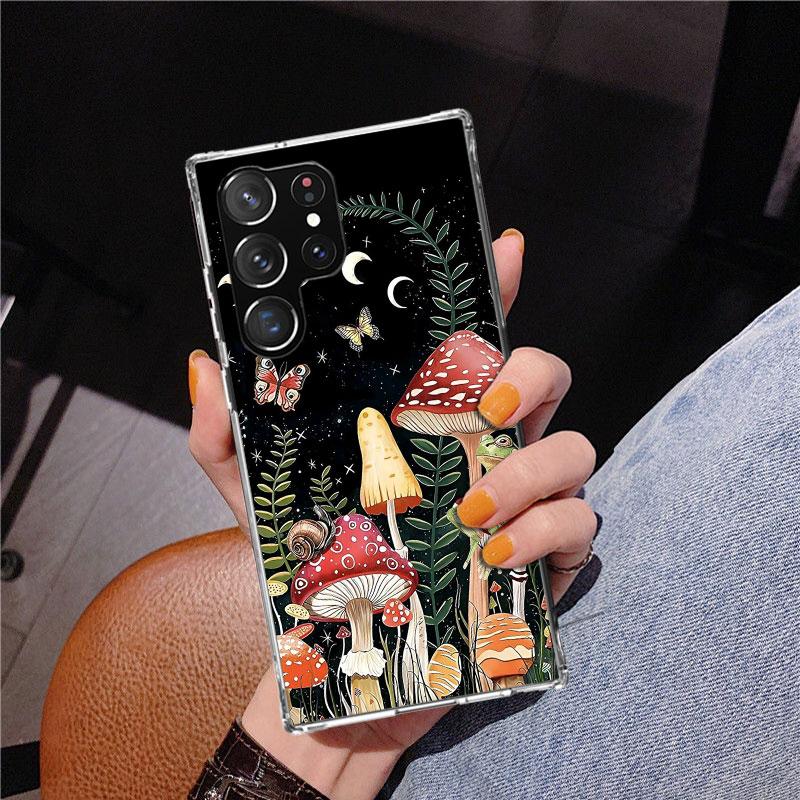 Colorful Mushroom Phnoe Case for Samsung Galaxy S26 S25 Edge S23 S24 Ultra S22 Plus S21 S20 FE Unique Cover Soft Coque Galaxy S2