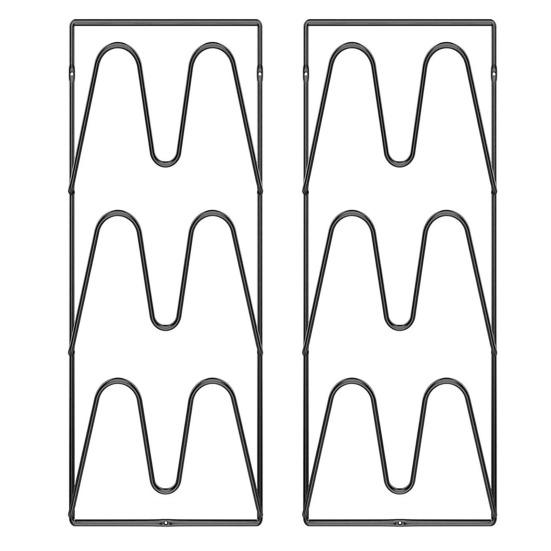 1/2 Pcs Pot Lid Holder Wall-mounted No Drilling Quick Drainage Waterproof Strong Stickiness Anti-slip Cutting Board Organizer Kitchen Wall Pot