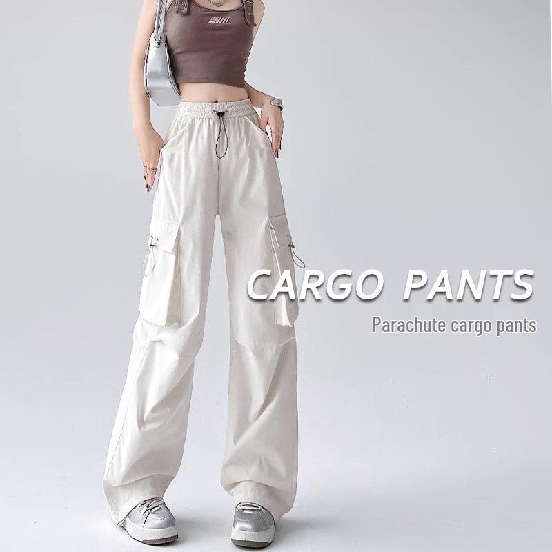 

Women s High-Waist White Parachute Cargo Pants - Summer 2024 Collection Medium