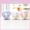 Soft Elephant Plush Doll With Keyring Kids Animal Toy For Childrens Gift