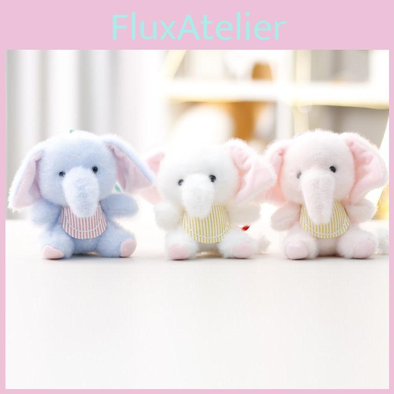 Soft Elephant Plush Doll With Keyring Kids Animal Toy For Childrens Gift