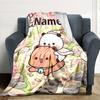 Customizable Yier BuBu Bear1 Throw Blanket – Personalized Name, All-Season Cozy Snug Blanket, Machine Washable, Personalized Blanket