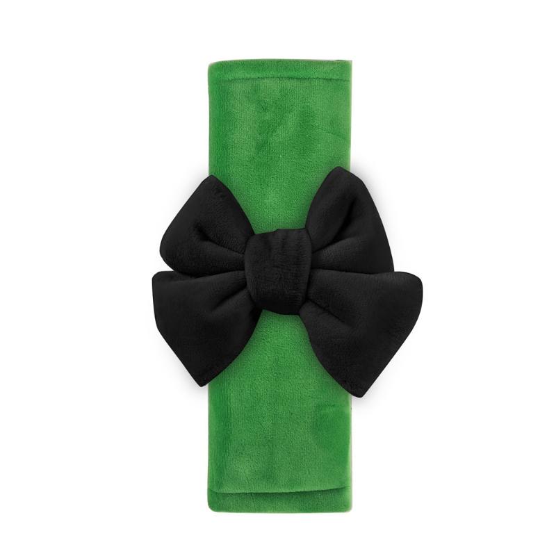 

Universal Bowknot Car Seat Belt Shoulder Pad Ice Silk Safety Belt Cover Protective Interior Accessories For Women зелений
