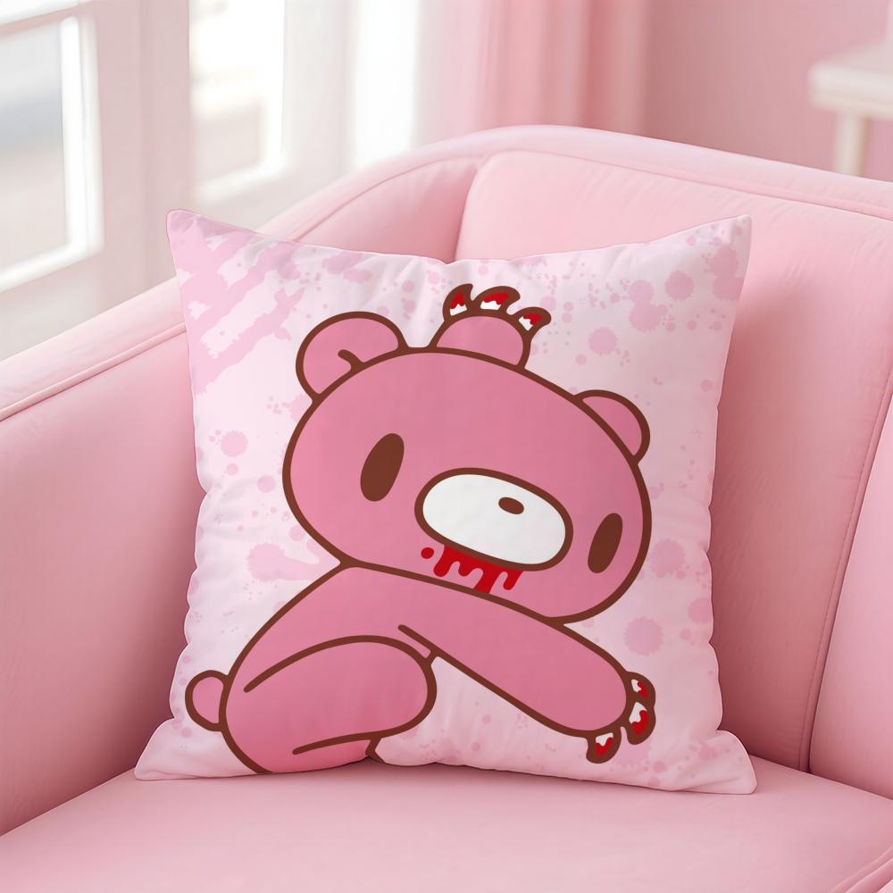 Cartoon G-GloomyS Bear Cushion Cover Home & Car Multi-Scene Pillow Cover - Reversible, Soft & Durable for Daily Use
