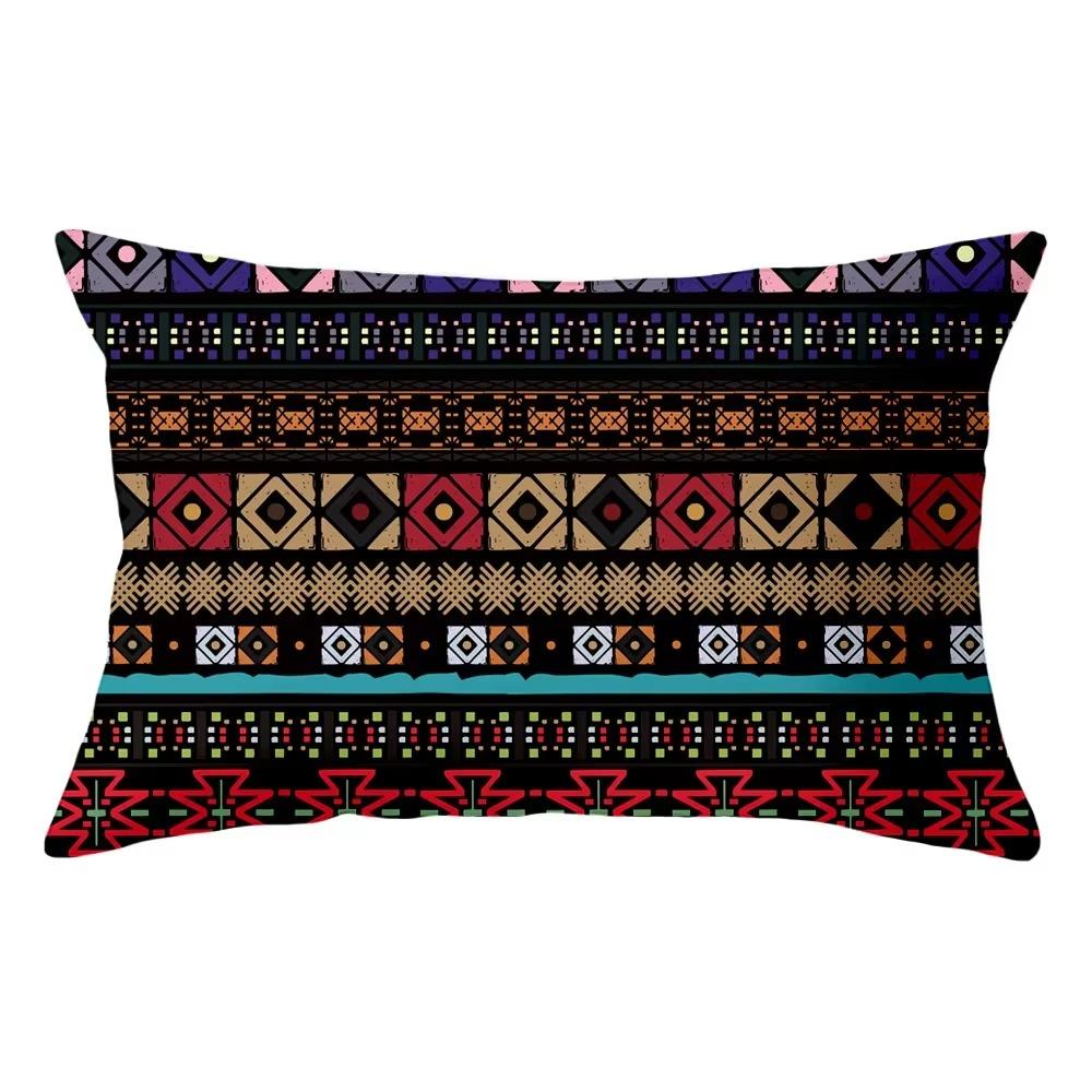 30X50 Bohemian Ethnic Style Pattern Print Decoration Living Room Back Home Polyester Rectangular Pillowcase Sofa Cushion
