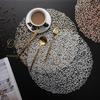Creative Heat-Insulating PVC Cutout Placemat & Coaster for Restaurant or Room Decoration with Hot Stamping