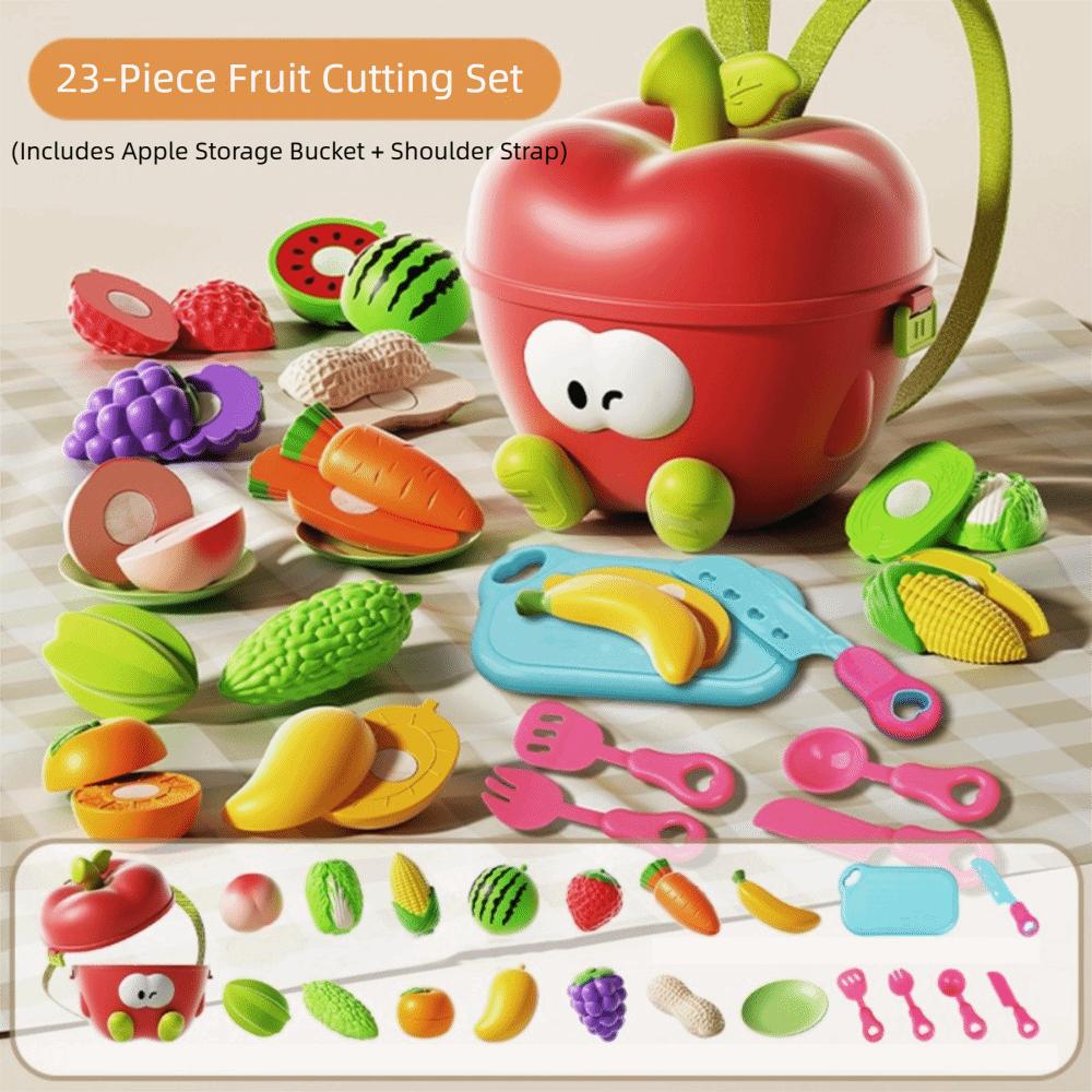 

Educational Set Play Kitchen Accessories Large Container Children s Play Food Children s Toys 23PCS
