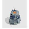 Large-capacity Double-shoulder Backpack, Washable Denim, Retro Niche Design Women's Bag