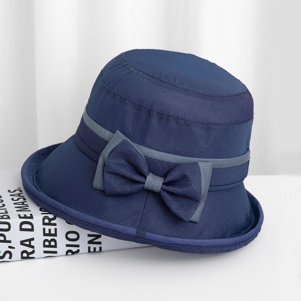 Hat woman middle-aged elderly summer mother thin sun hat breathable basin hat cool hat bucket hat sun hat