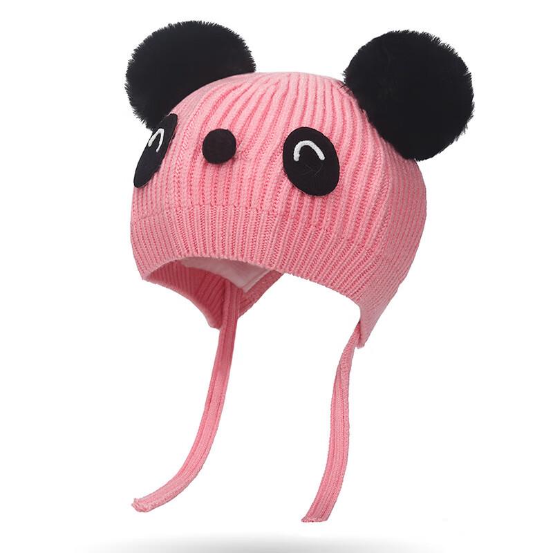 ZHENYUEQI Kids' Warm Panda Cartoon Knitted Hat with Earflaps
