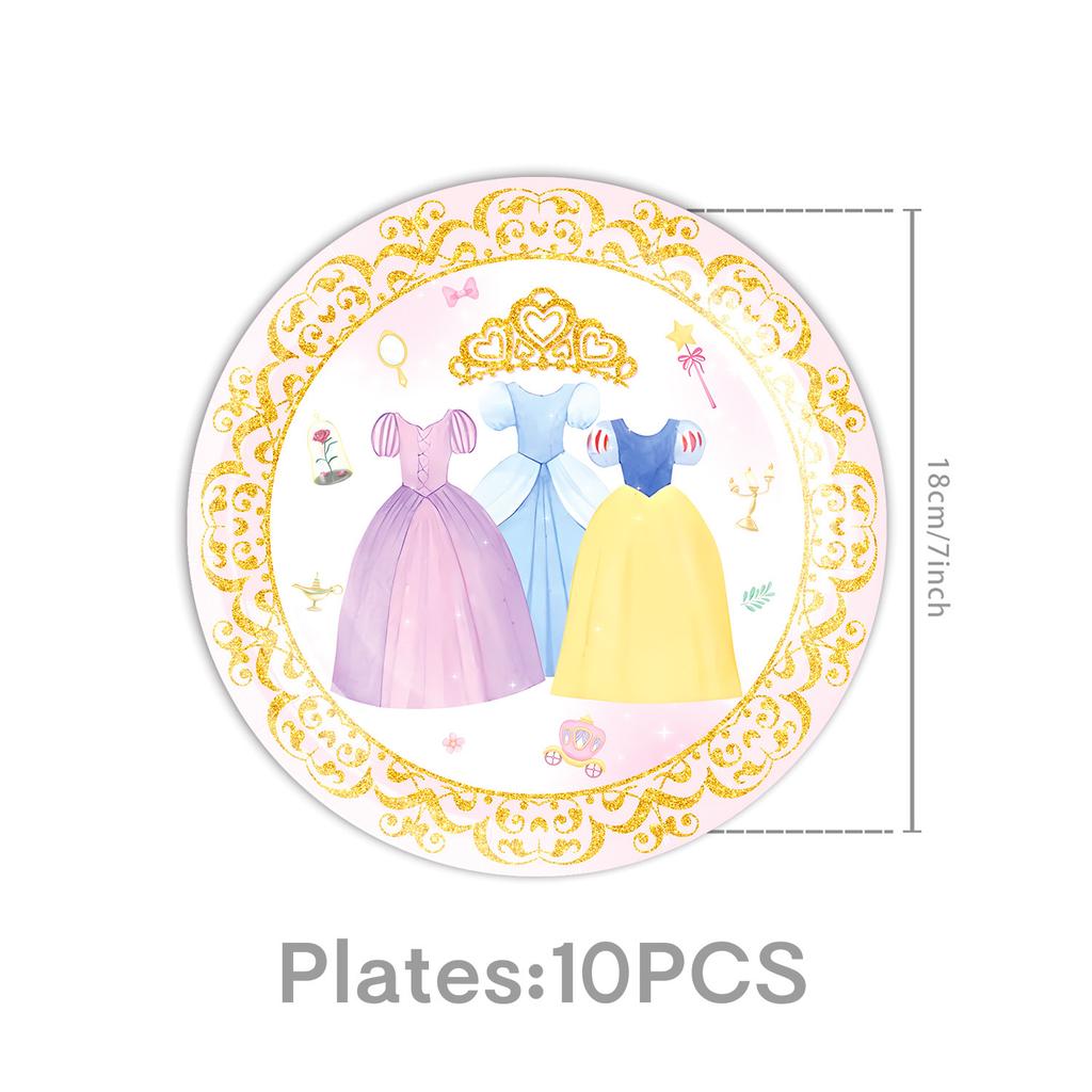 Princess Dress Theme Party Supplies Birthday Decoration Princess Party Decoration Party Arrangement Tableware