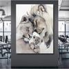 Modern Animal Loving Lion Family Canvas Painting Posters  Prints Wall Art Pictures for Living Room Home Wall Decoration Cuadros