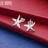 925 Sterling Silver Beautiful Five-Pointed Star Earrings - Banquet Pendant Jewelry