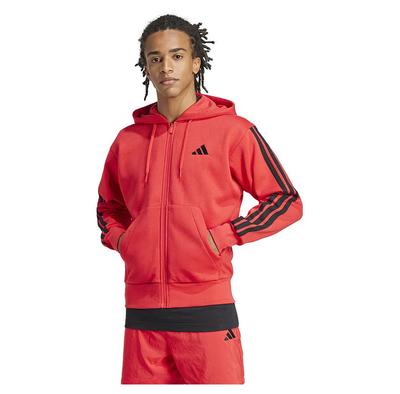 Essentials 3 Stripes Fleece Full Zip Sweatshirt