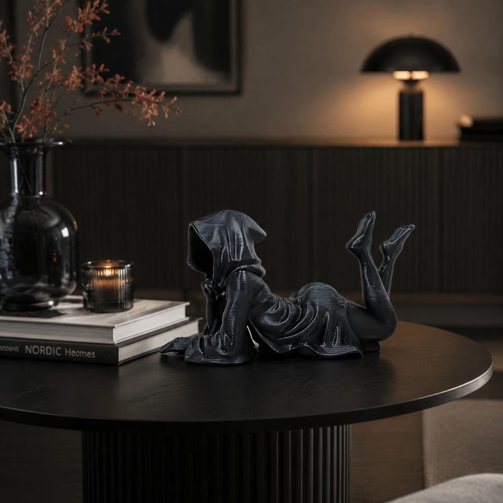 3D Printed Death Statue Home Decor Gothic Girl Statue Elegant Desktop Ornament  Office Decor