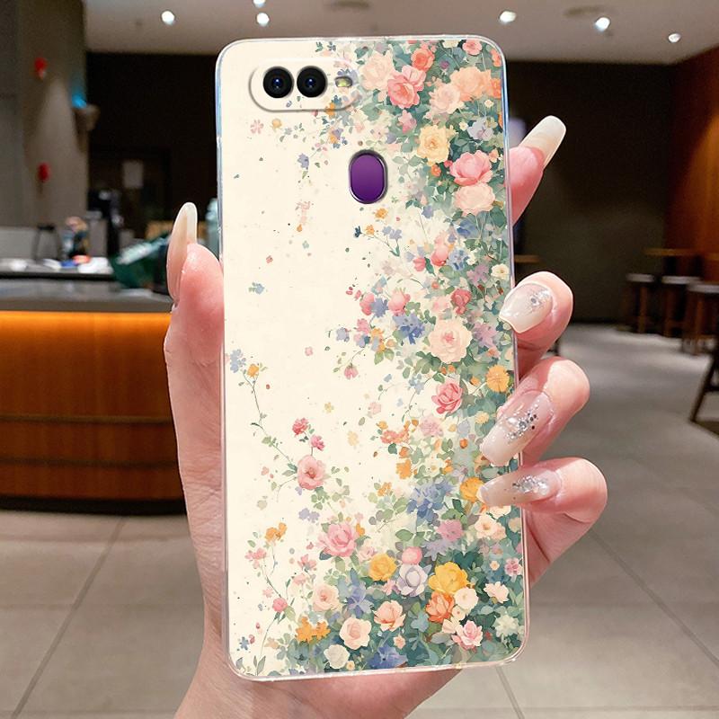 Case For OPPO A5S A12 AX5S A7 2018 AX7 A7N A12S A11K Luxury Fashion Butterfly Flowers New Design Clear Soft Silicone Phone Case