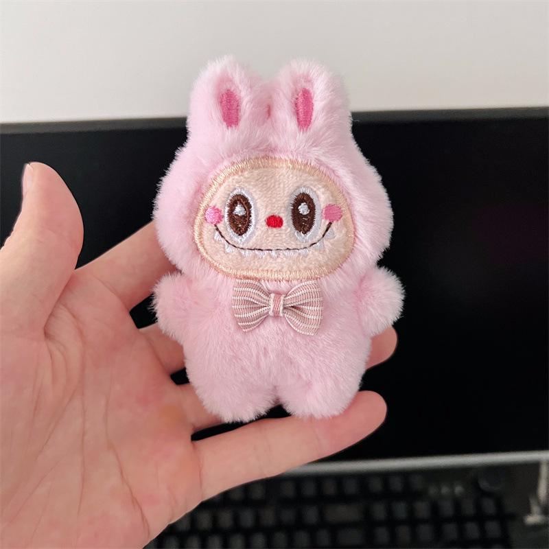 Labubu Little Rabbit Plush Keychain: Cute Cartoon Bag Charm