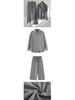 Women's Retro Plus Size 2-Piece Set: Cotton Linen Shirt & High Waist Wide Leg Pants