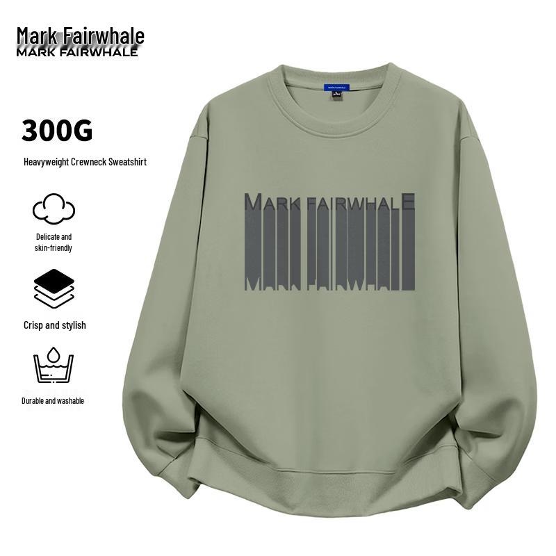 MARK FAIRWHALE Men's Loose Fit Crewneck Sweatshirt