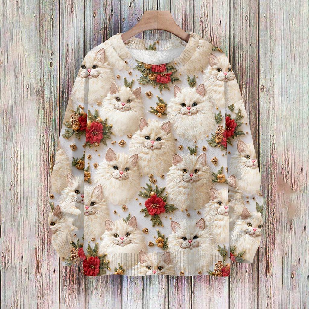 Christmas Sweatshirts For Women Knit Sweater Cute Shirt Fall Crewneck Pullover Tops