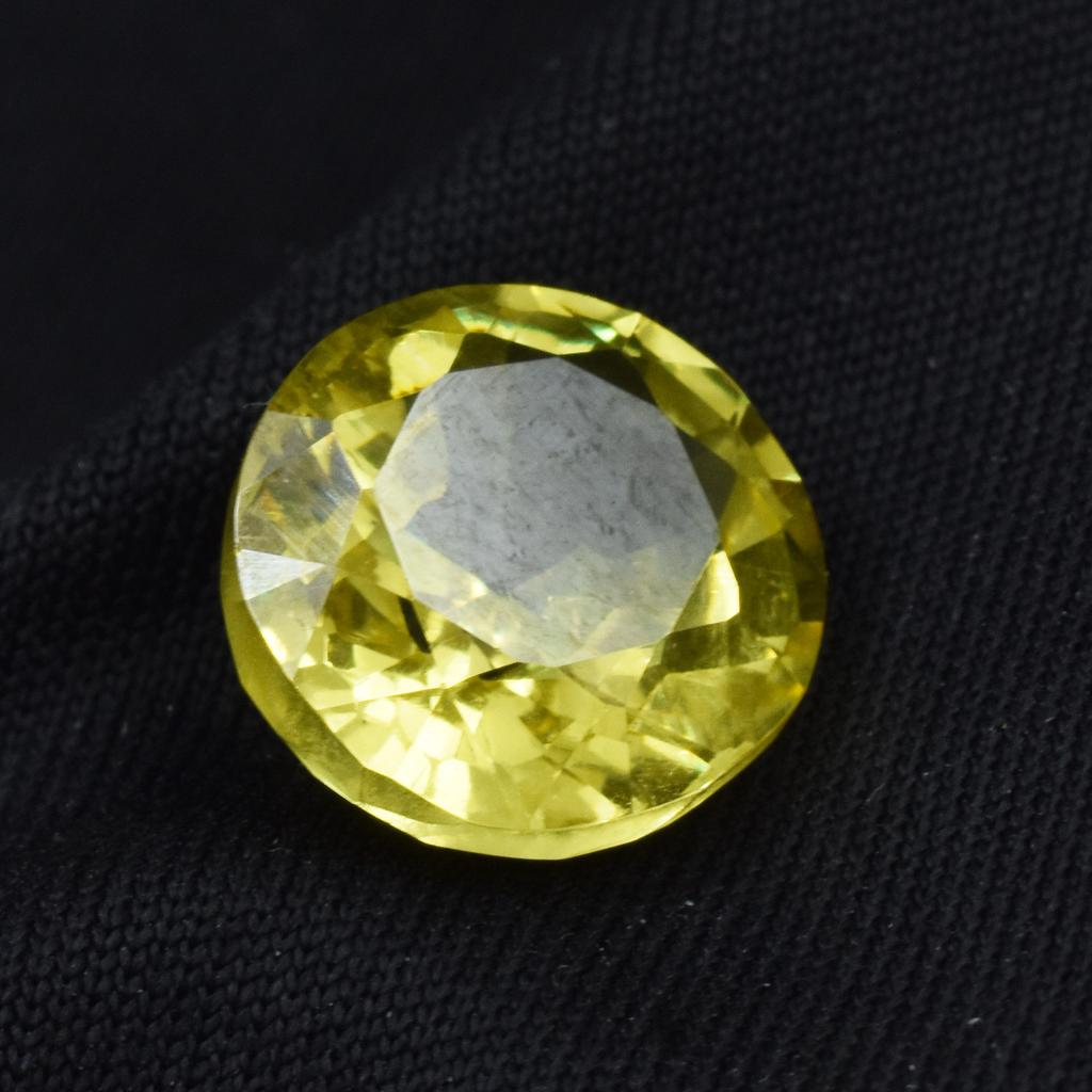 AAA+ Yellow Sapphire   Rare Round Cut 9.85 Ct Natural Loose Gemstone